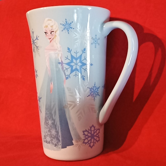 Disney Frozen Elsa Tall Princess Ceramic Coffee Or Tea Mug. 16oz - 6"Tall. Blue. - Picture 3 of 16